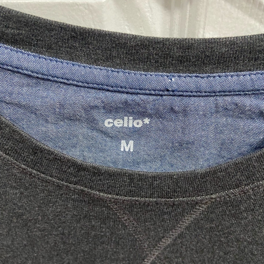 Celio Gray Melange Printed Sweatshirt Sz medium - Picture 2 of 5